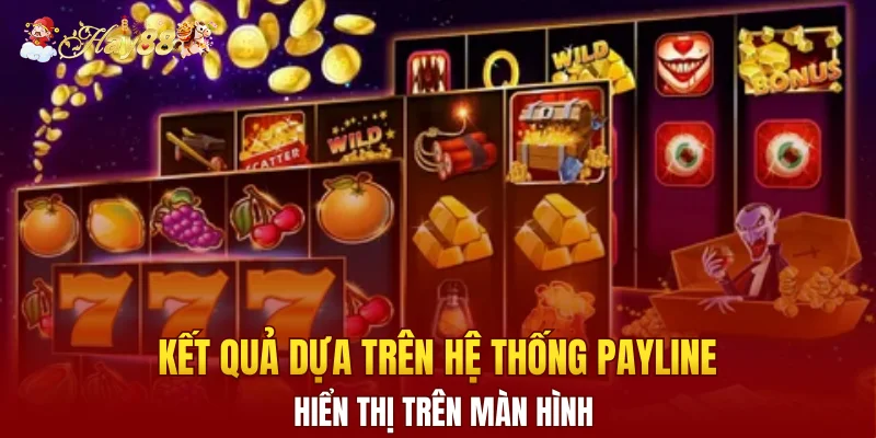Kết quả dựa trên hệ thống Payline hiển thị trên màn hình